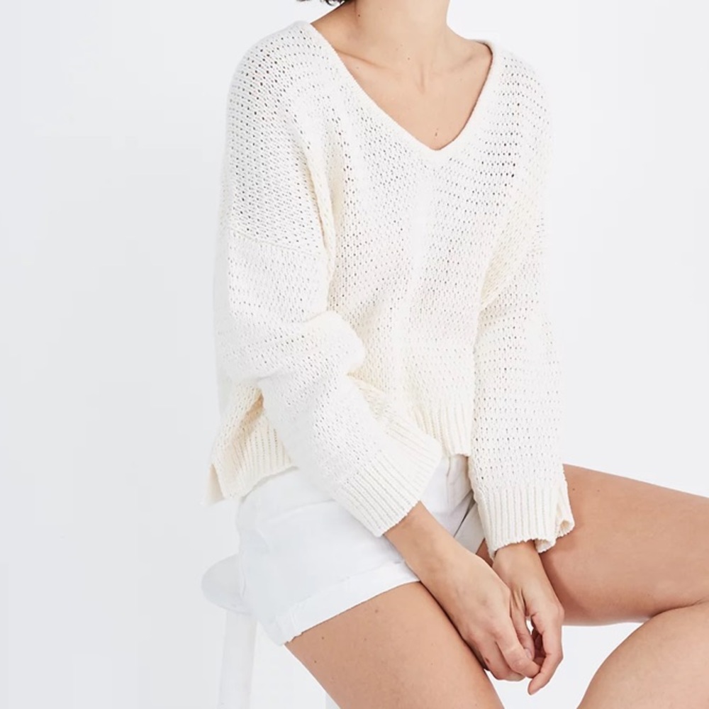 Madewell pullover cream sweater size small